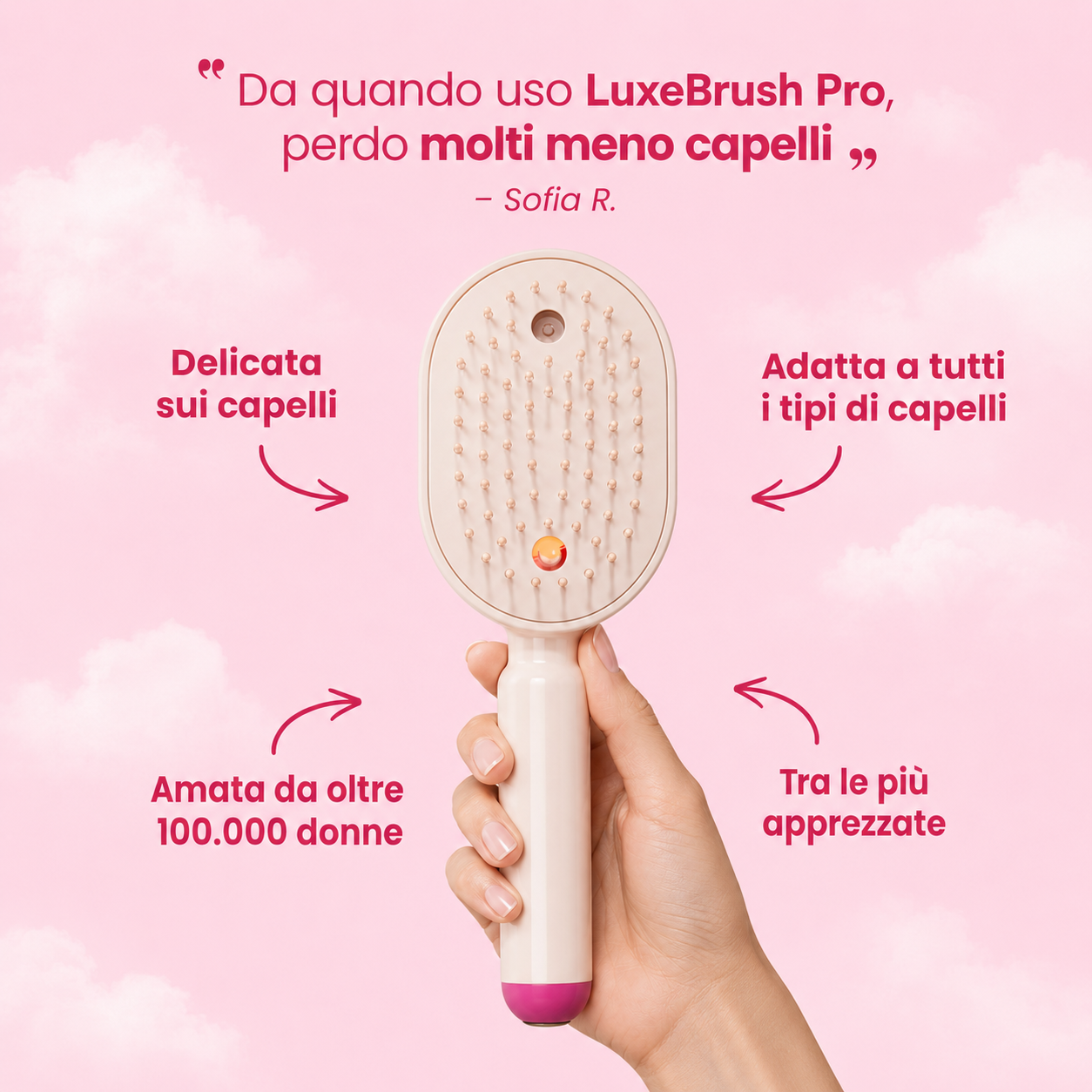 LuxeBrush Pro™ - La Spazzola che Districa, Massaggia e Alliscia