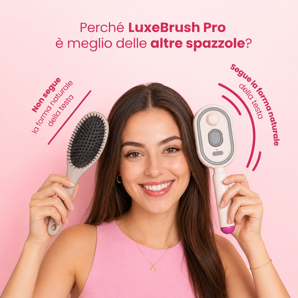 LuxeBrush Pro™ - La Spazzola che Districa, Massaggia e Alliscia