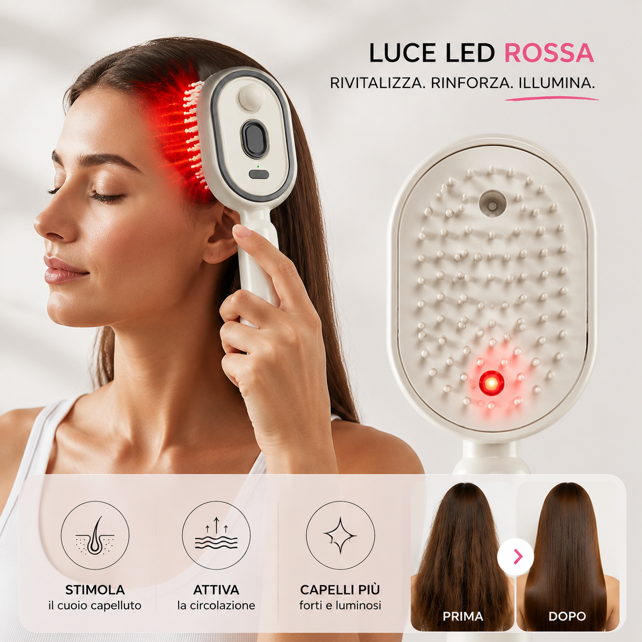LuxeBrush Pro™ - La Spazzola che Districa, Massaggia e Alliscia